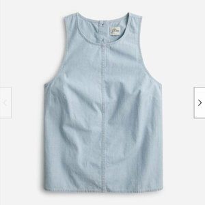 J.Crew Button-back chambray tank top Small